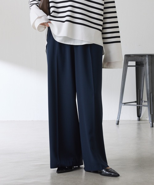 COLLAGE GALLARDAGALANTE(コラージュガリャルダガランテ)の「ジャージワイドパンツ/セットアップ可/WEB限定カラー・サイズ展開/(その他パンツ・レディース・ブラック/イエロー/ネイビー/カーキ/オフホワイト/スカイブルー/グレー・TM/1/0/SHORT/2)」の22枚目の写真