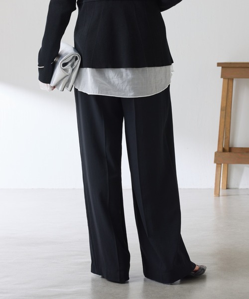 COLLAGE GALLARDAGALANTE(コラージュガリャルダガランテ)の「ジャージワイドパンツ/セットアップ可/WEB限定カラー・サイズ展開/(その他パンツ・レディース・ブラック/イエロー/ネイビー/カーキ/オフホワイト/スカイブルー/グレー・TM/1/0/SHORT/2)」の16枚目の写真