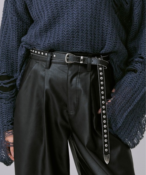 スタッズロングベルト（ベルト）｜Ellno Loset（エルノロゼット）の