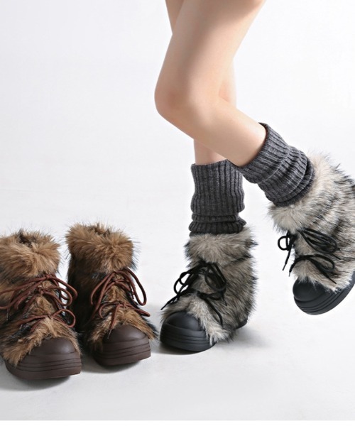 セール】ふわふわ 厚底 フェイクファーブーツ（ブーツ）｜Ritzy