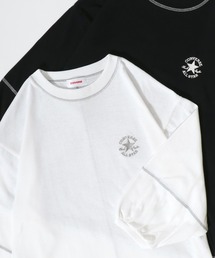 CONVERSE（コンバース）の「2025SS CONVERSE/コンバース オーバーサイズ カラー配色ステッチ ワンポイント刺繍 7分袖Tシャツ（Tシャツ/カットソー）」