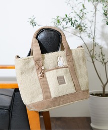 【miffy/ミッフィー】 チャーム付き 横型トートバッグ