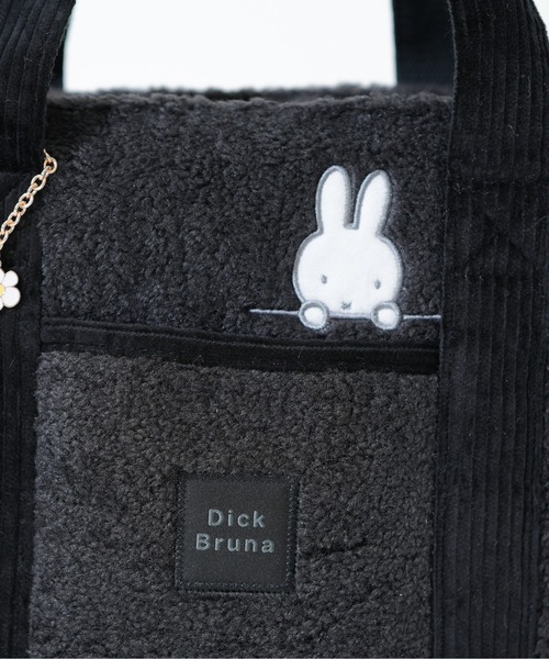 Miffy( ミッフィー)の「【miffy/ミッフィー】 チャーム付き 横型トートバッグ(トートバッグ・レディース・アイボリー/ブラック・FREE)」の8枚目の写真