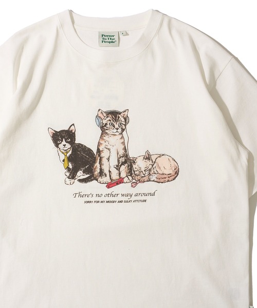 POWER TO THE PEOPLE(パワートゥーザピープル)の「【POWER TO THE PEOPLE】アニマルプリントTシャツ(Tシャツ/カットソー・レディース・ホワイト系1/ホワイト系2/ブラック系1/マスタード/ブラック系2/ブルー・MEDIUM/LARGE/X-LARGE)」の1枚目の写真