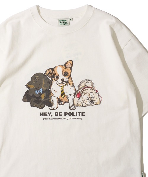 POWER TO THE PEOPLE(パワートゥーザピープル)の「【POWER TO THE PEOPLE】アニマルプリントTシャツ(Tシャツ/カットソー・レディース・ホワイト系1/ホワイト系2/ブラック系1/マスタード/ブラック系2/ブルー・MEDIUM/LARGE/X-LARGE)」の2枚目の写真