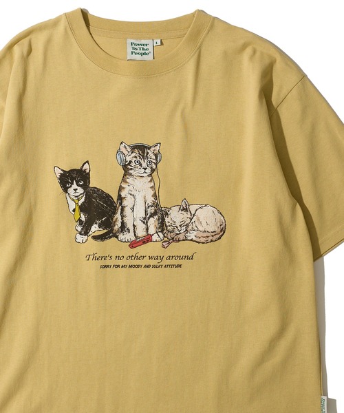 POWER TO THE PEOPLE(パワートゥーザピープル)の「【POWER TO THE PEOPLE】アニマルプリントTシャツ(Tシャツ/カットソー・レディース・ホワイト系1/ホワイト系2/ブラック系1/マスタード/ブラック系2/ブルー・MEDIUM/LARGE/X-LARGE)」の6枚目の写真