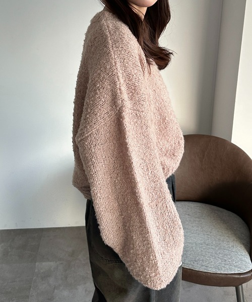 apres jour mignon（アプレジュールミニョン）の「ブークレーニット【ZOZOTOWN限定アイテム】（ニット/セーター・レディース・ベージュ/ピンク/ブラウン系その他・フリー/X-LARGE）」の18枚目の写真