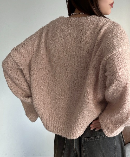 apres jour mignon（アプレジュールミニョン）の「ブークレーニット【ZOZOTOWN限定アイテム】（ニット/セーター・レディース・ベージュ/ピンク/ブラウン系その他・フリー/X-LARGE）」の19枚目の写真