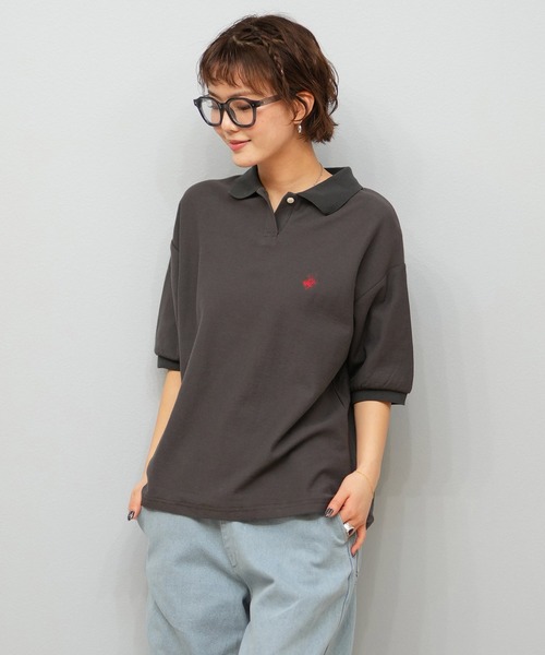 ムラサキスポーツ(ムラサキスポーツ)の「BEVERY HILLS P.C/ビバリーヒルズポロクラブ ポロシャツ 5287-5752(ポロシャツ・レディース・スミクロ/ホワイト/ブルー・M)」の2枚目の写真