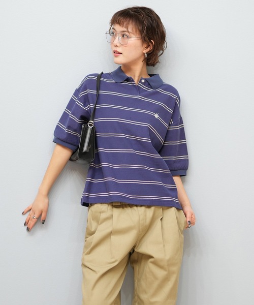 ムラサキスポーツ(ムラサキスポーツ)の「BEVERY HILLS P.C/ビバリーヒルズポロクラブ ポロシャツ 5287-5752(ポロシャツ・レディース・スミクロ/ホワイト/ブルー・M)」の3枚目の写真