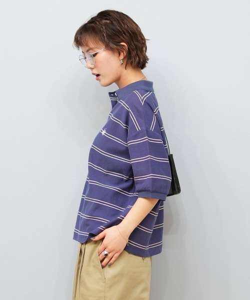 ムラサキスポーツ(ムラサキスポーツ)の「BEVERY HILLS P.C/ビバリーヒルズポロクラブ ポロシャツ 5287-5752(ポロシャツ・レディース・スミクロ/ホワイト/ブルー・M)」の14枚目の写真