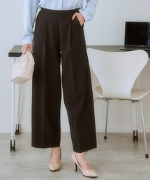 7days Life Styling | ダブルクロスタックワイドパンツ<大きいサイズ有>(スラックス)