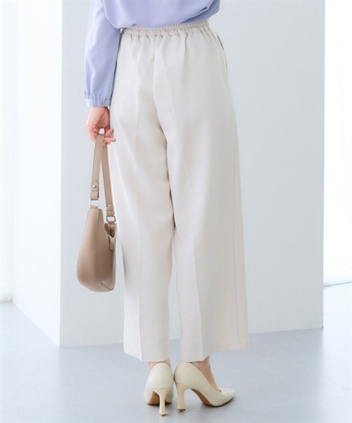 7days Life Styling(セブンデイズライフスタイリング)の「ダブルクロスタックワイドパンツ(スラックス・レディース・ピンク/ミント/ベージュ/ネイビー/ブラック・S/3L/LL/L/M/5L/4L/6L)」の22枚目の写真