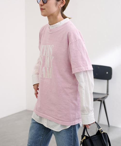 FRAMeWORK(フレームワーク)の「GOOD ROCK SPEED/グッドロックスピード 別注THIS IS MY JAM Tシャツ(Tシャツ/カットソー・レディース・ピンク/レッド・FREE)」の22枚目の写真