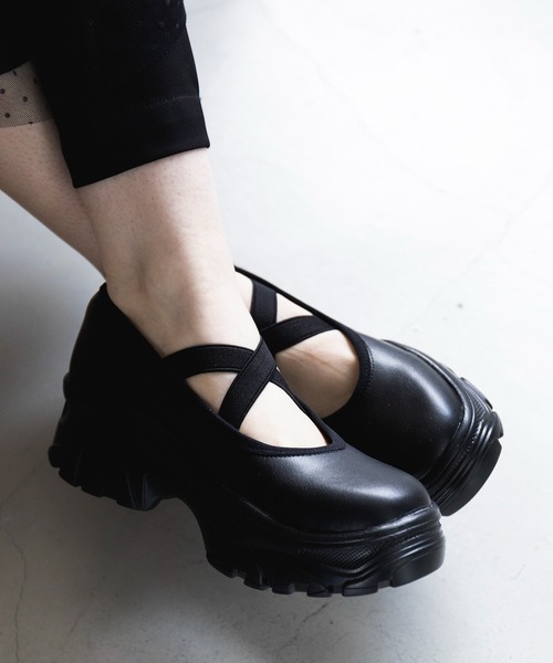 MAISON BREEZE reveur(メゾンブリーズレヴール)の「【MAISON BREEZE reveur】ballet sneakers バレエスニーカー 厚底 バレエシューズ(スニーカー・レディース・ブラック/ホワイト・L/M/S)」の3枚目の写真
