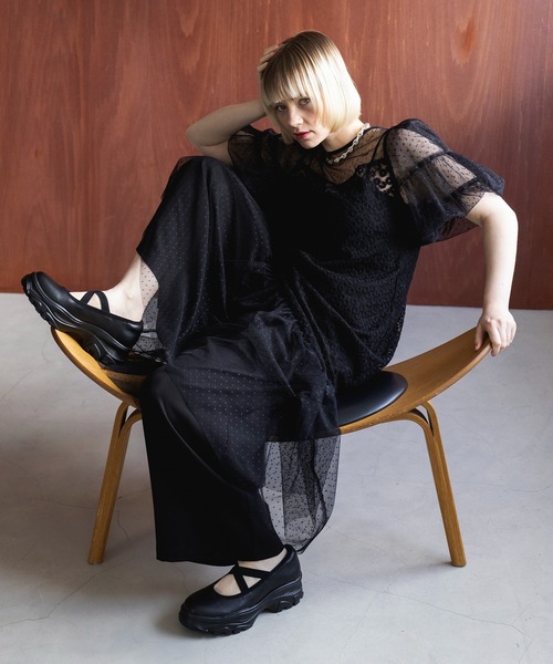 MAISON BREEZE reveur(メゾンブリーズレヴール)の「【MAISON BREEZE reveur】ballet sneakers バレエスニーカー 厚底 バレエシューズ(スニーカー・レディース・ブラック/ホワイト・L/M/S)」の6枚目の写真