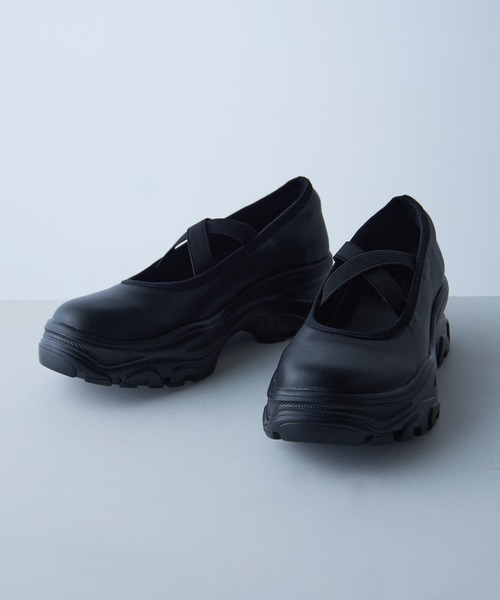 MAISON BREEZE reveur(メゾンブリーズレヴール)の「【MAISON BREEZE reveur】ballet sneakers バレエスニーカー 厚底 バレエシューズ(スニーカー・レディース・ブラック/ホワイト・L/M/S)」の7枚目の写真