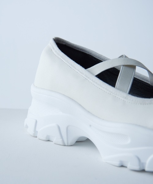 MAISON BREEZE reveur(メゾンブリーズレヴール)の「【MAISON BREEZE reveur】ballet sneakers バレエスニーカー 厚底 バレエシューズ(スニーカー・レディース・ブラック/ホワイト・L/M/S)」の14枚目の写真