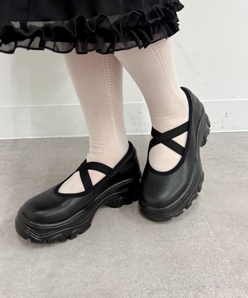 MAISON BREEZE reveur(メゾンブリーズレヴール)の「【MAISON BREEZE reveur】ballet sneakers バレエスニーカー 厚底 バレエシューズ(スニーカー・レディース・ブラック/ホワイト・L/M/S)」の16枚目の写真