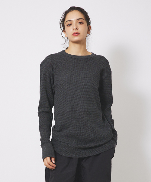 JEMORGAN（ジェーイーモーガン）の「【JEMORGAN/ジェーイーモーガン】ワッフル クルーネック ロングスリーブ Tシャツ（Tシャツ/カットソー・メンズ・オフホワイト/グレー/チャコールグレー/ブラック/カーキ/ホワイト/ネイビー・M/L/XL）」の17枚目の写真