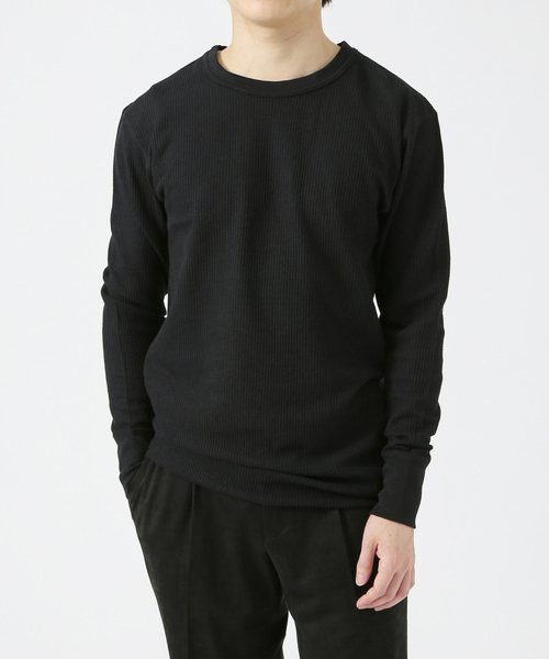 JEMORGAN（ジェーイーモーガン）の「【JEMORGAN/ジェーイーモーガン】ワッフル クルーネック ロングスリーブ Tシャツ（Tシャツ/カットソー・メンズ・オフホワイト/グレー/チャコールグレー/ブラック/カーキ/ホワイト/ネイビー・M/L/XL）」の12枚目の写真