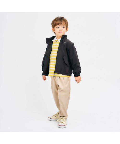 apres les cours（アプレレクール）の「【2WAY】リップストップトラックジャケット（ナイロンジャケット・キッズ・ミント/ブラック・80/90/100/110/120/130）」の14枚目の写真