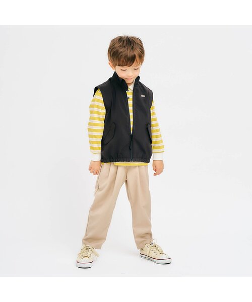 apres les cours（アプレレクール）の「【2WAY】リップストップトラックジャケット（ナイロンジャケット・キッズ・ミント/ブラック・80/90/100/110/120/130）」の16枚目の写真