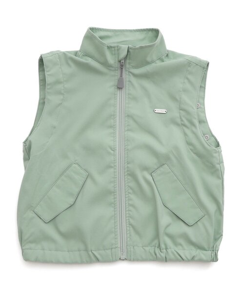 apres les cours（アプレレクール）の「【2WAY】リップストップトラックジャケット（ナイロンジャケット・キッズ・ミント/ブラック・80/90/100/110/120/130）」の4枚目の写真