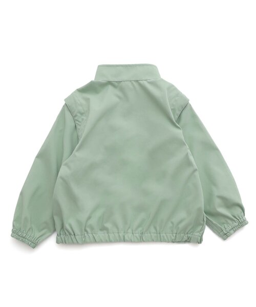 apres les cours（アプレレクール）の「【2WAY】リップストップトラックジャケット（ナイロンジャケット・キッズ・ミント/ブラック・80/90/100/110/120/130）」の8枚目の写真