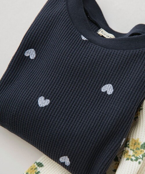 BRANSHES（ブランシェス）の「【ブランシェスmini】ワッフル長袖Tシャツ（Tシャツ/カットソー・キッズ・オフホワイト/ブラック/ネイビー/カラフル・80/110/90/100/120/130）」の5枚目の写真