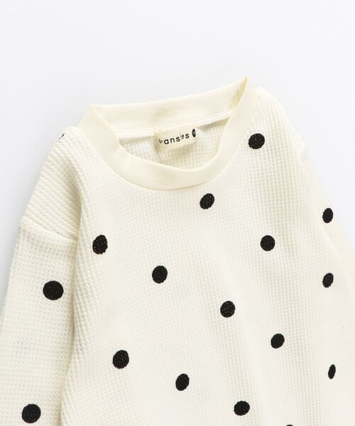BRANSHES（ブランシェス）の「【ブランシェスmini】ワッフル長袖Tシャツ（Tシャツ/カットソー・キッズ・オフホワイト/ブラック/ネイビー/カラフル・80/110/90/100/120/130）」の8枚目の写真
