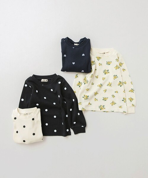 BRANSHES（ブランシェス）の「【ブランシェスmini】ワッフル長袖Tシャツ（Tシャツ/カットソー・キッズ・オフホワイト/ブラック/ネイビー/カラフル・80/110/90/100/120/130）」の17枚目の写真