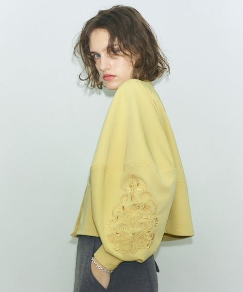 Muel Chic（ミュエルシック）の「Lily embroidery shirt リリーエンブロイダリーシャツ（シャツ/ブラウス・レディース・ブラック/イエロー/ホワイト・FREE）」の12枚目の写真