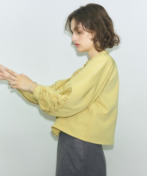 Muel Chic（ミュエルシック）の「Lily embroidery shirt リリーエンブロイダリーシャツ（シャツ/ブラウス・レディース・ブラック/イエロー/ホワイト・FREE）」の14枚目の写真