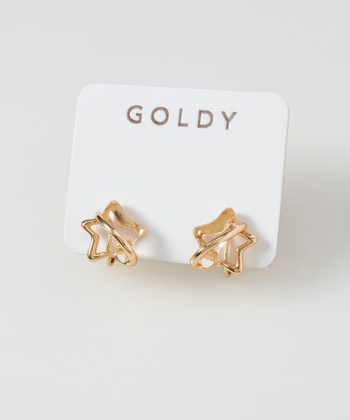 GOLDY(ゴールディ)の「クリア × メタル ミニマム スター イヤリング(イヤリング・レディース・ゴールド/シルバー/ピンク系その他・FREE)」の7枚目の写真
