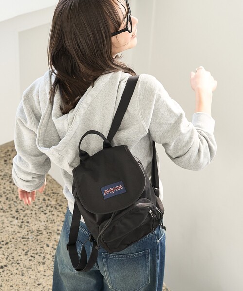 FREAK'S STORE（フリークスストア）の「限定展開  JANSPORT/ジャンスポーツ HIGHLANDS MINI PACK/ハイランズ ミニ パック（バッグ・リュック）（バックパック/リュック・レディース・ピンク/ブラック/ナチュラル/ベージュ・ONE SIZE）」の9枚目の写真