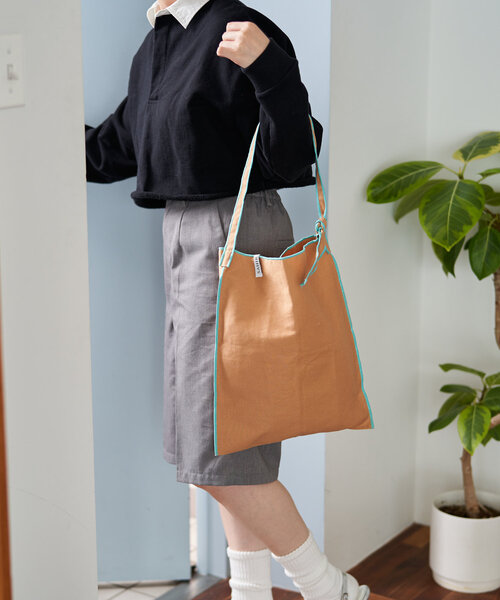 BIRTHDAY BAR(バースデイバー)の「【SAHIR サヒール】Canvas flat totebag(トートバッグ・レディース・バイオレット/ベージュ・0)」の3枚目の写真