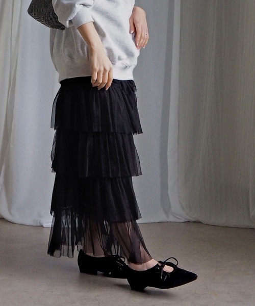 minia(ミニア)の「ポインテッドリボンバレエ(パンプス・レディース・ブラック/シルバー・M/L)」の11枚目の写真