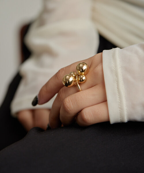 ear PAPILLONNER（イアパピヨネ）の「コスモボールリング（リング・レディース・ゴールド/シルバー・ONE SIZE）」の11枚目の写真