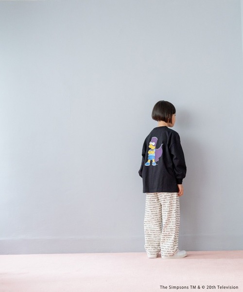 LOWRYS FARM（ローリーズファーム）の「シンプソンズ／ロンＴ　291496（Tシャツ/カットソー・キッズ・グレー/オフホワイト/ピンク/ブラック・110cm/150cm/140cm/130cm/120cm）」の8枚目の写真