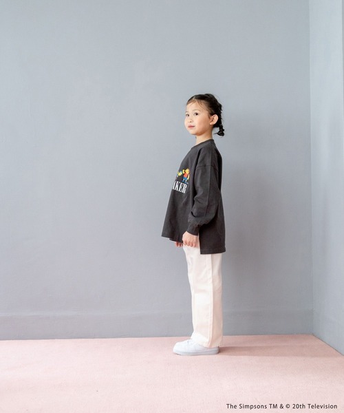 LOWRYS FARM（ローリーズファーム）の「シンプソンズ／ロンＴ　291496（Tシャツ/カットソー・キッズ・グレー/オフホワイト/ピンク/ブラック・110cm/150cm/140cm/130cm/120cm）」の11枚目の写真