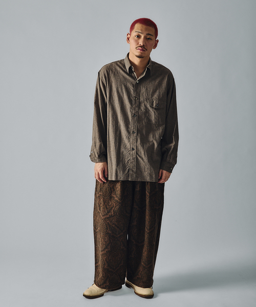 JOURNAL STANDARD J.S HOMESTEAD（ジャーナルスタンダードホームステッド）の「J.S.Homestead / オーガニックポプリン 1フラップシャツ（シャツ/ブラウス・メンズ・ブラック/ベージュ/サックスブルー・MEDIUM/LARGE）」の5枚目の写真