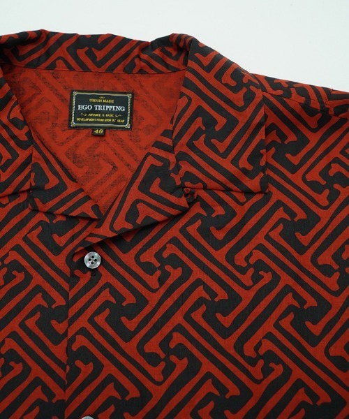 EGO TRIPPING（エゴトリッピング）の「ms6001- AFREEDOM L-S プリントシャツ（シャツ/ブラウス・メンズ・レッド/アイボリー・46/48）」の19枚目の写真