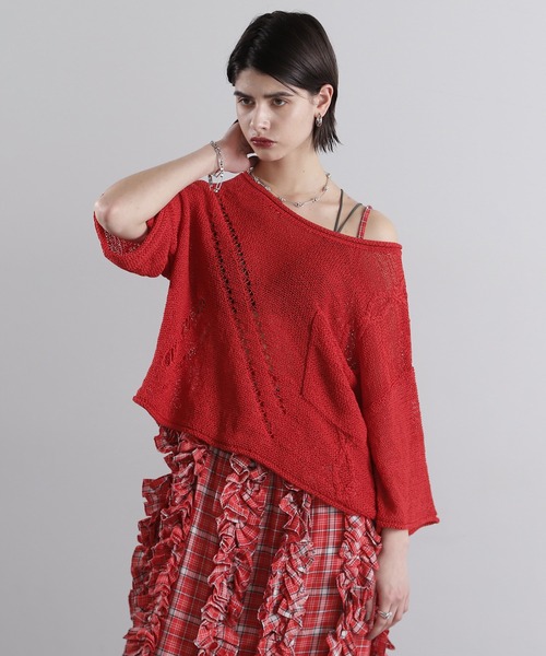 ROSE BUD(ローズバッド)の「シアールーズニット(ニット/セーター・レディース・ブラック・ONE SIZE)」の12枚目の写真