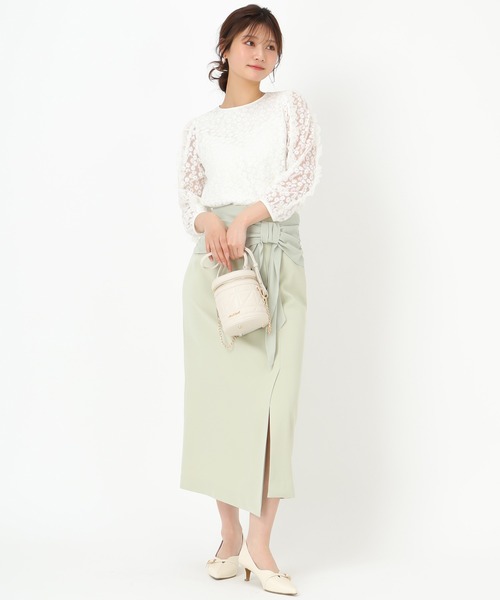 MISCH MASCH（ミッシュマッシュ）の「フラワー刺繍チュールブラウス（シャツ/ブラウス・レディース・ブラック/ホワイト・ﾌﾘ-）」の12枚目の写真