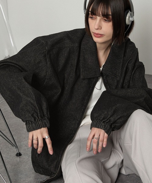 Alfred Alex】ヴィンテージメイク ストラクチャード ダブルジップ