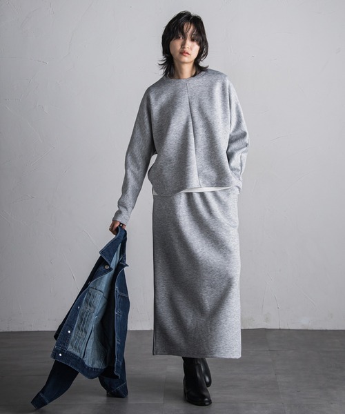 MAYSON GREY（メイソングレイ）の「【WEB限定】ダンボールセットアップ≪洗濯機で洗える≫（ワンピース・レディース・ライトグレー/ベージュ/ブラック/カーキ・M）」の10枚目の写真