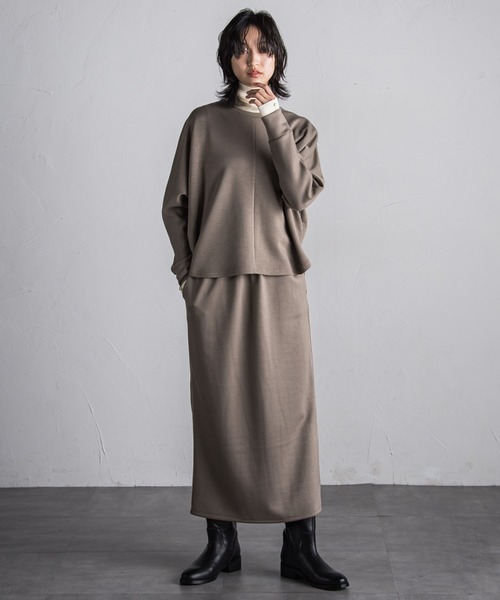MAYSON GREY（メイソングレイ）の「【WEB限定】ダンボールセットアップ≪洗濯機で洗える≫（ワンピース・レディース・ライトグレー/ベージュ/ブラック/カーキ・M）」の19枚目の写真