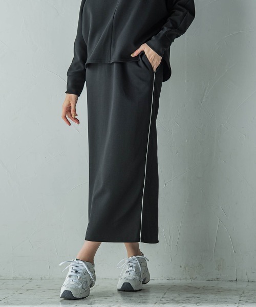 MAYSON GREY（メイソングレイ）の「【WEB限定】ダンボールセットアップ≪洗濯機で洗える≫（ワンピース・レディース・ライトグレー/ベージュ/ブラック/カーキ・M）」の22枚目の写真