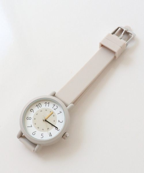 nattito(ナティート)の「〈nattito/ナティート〉Silicon Rubber Watch/シリコンラバーウォッチ ベックル(アナログ腕時計・レディース・グレー/ブラック/ベージュ・30)」の7枚目の写真